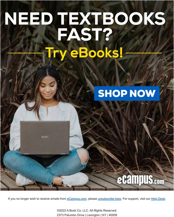 💻 Need Textbooks Fast? Save on eBooks at eCampus.com! 📚