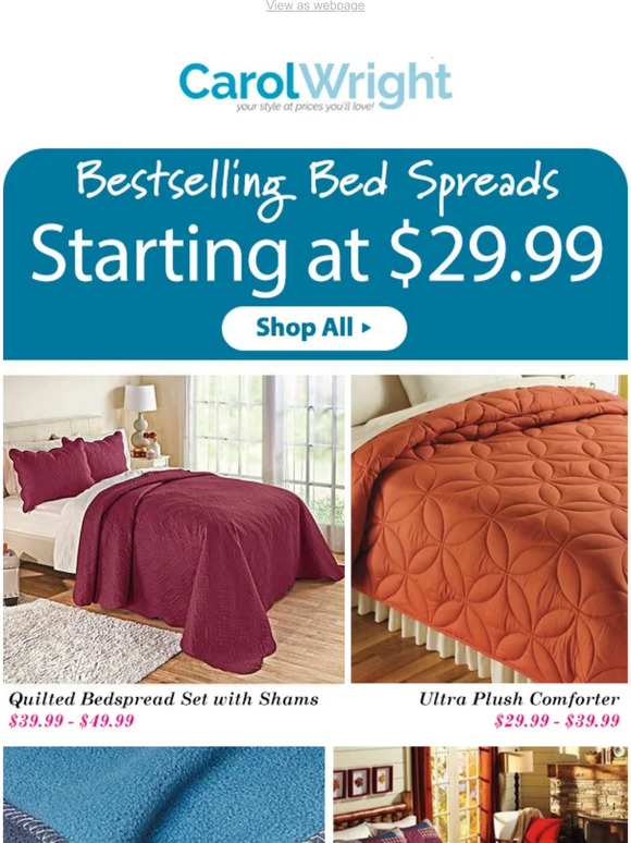 Dr. Leonard's Healthcare/Carol Wright Gifts Bestselling bed spreads