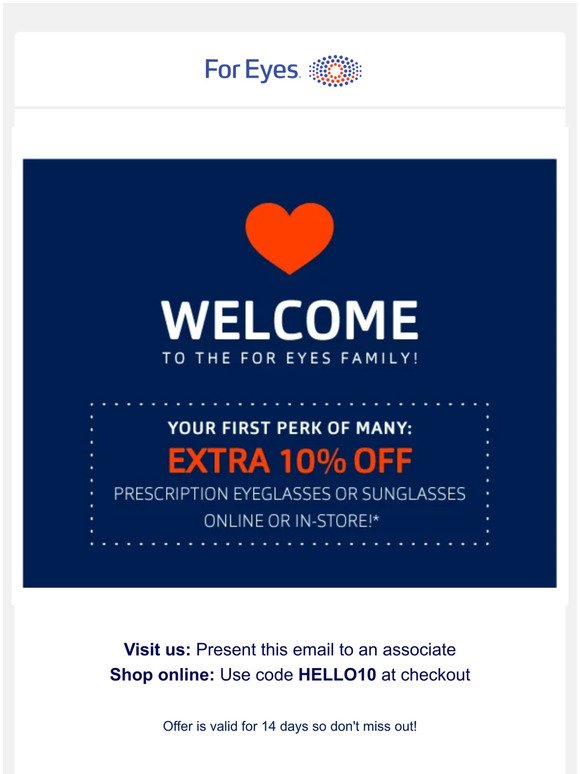 Here's your 10% off welcome offer!