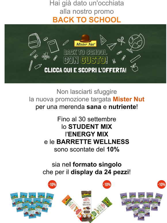 Non lasciarti sfuggire il BACK TO SCHOOL di Mister Nut!🥜