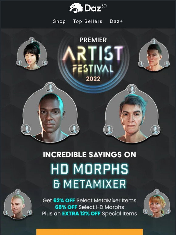 DAZ 3D: Incredible Savings on HD Morphs & MetaMixer | Milled