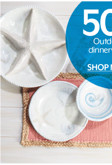 50% Off Outdoor dinnerware