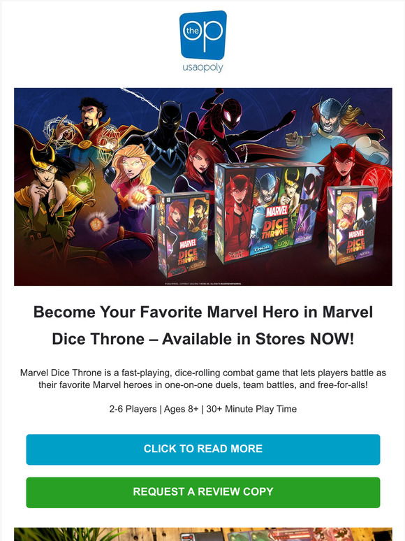 Become Your Favorite Marvel Hero with 'Marvel Dice Throne