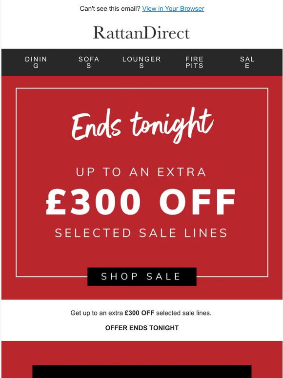 Rattan Direct 📣 Flash Offer ends tonight 📣 Milled