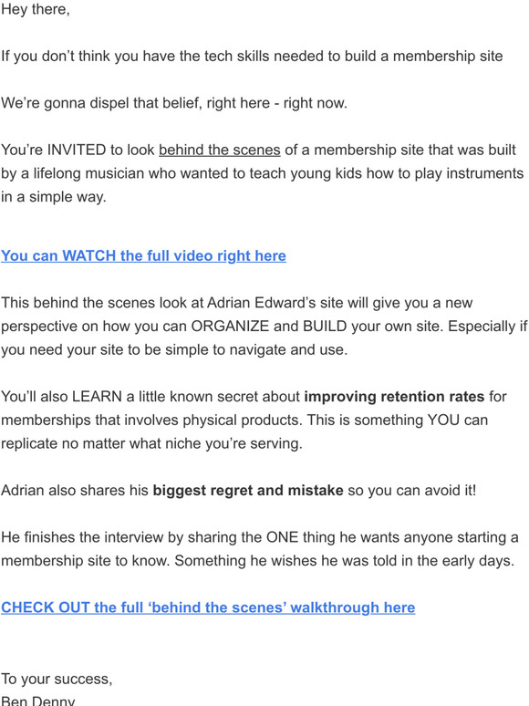 WATCH NOW - Real Membership Site Owner Tells All