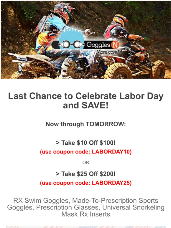 Last Chance to Save For Labor Day Week!