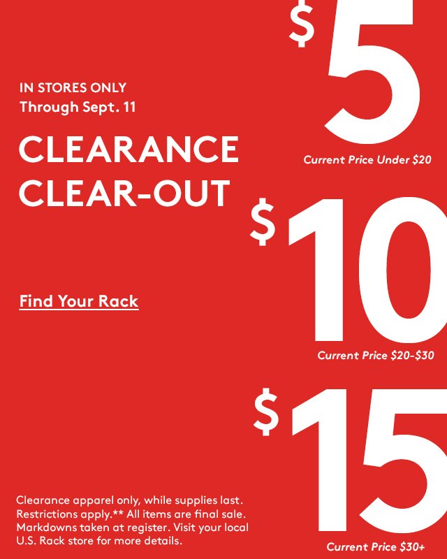 Here's NORDSTROM RACK's next Clearance Sale! 