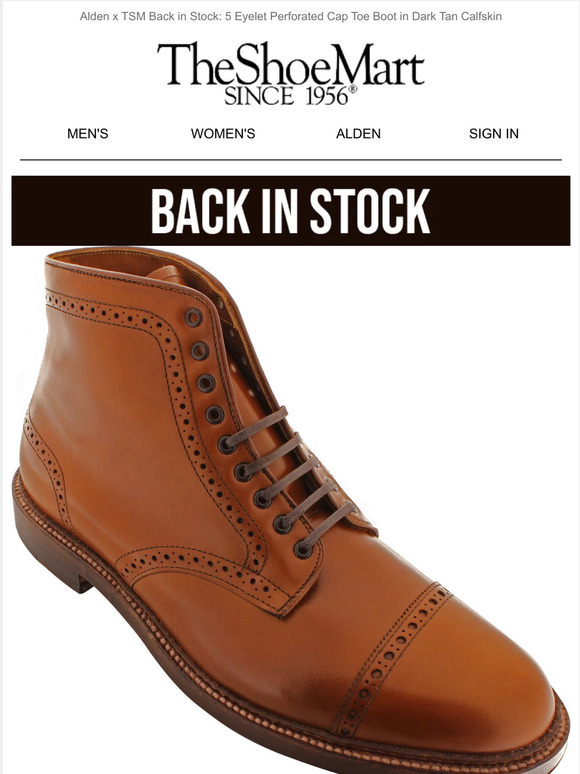 theshoemart The Alden x TSM PCT Dark Tan Boot Is Back! Milled