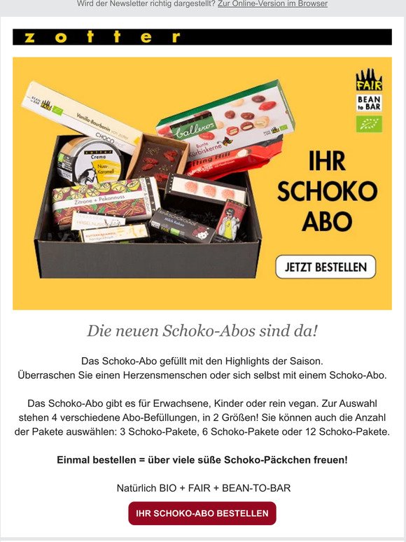 Schoko-Neuheiten der Saison #2 – Schoko-Abos 😍