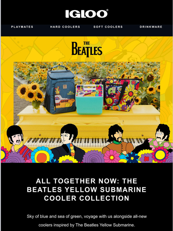 Allnew The Beatles Yellow Submarine coolers. ️💛🎶🧊 Milled
