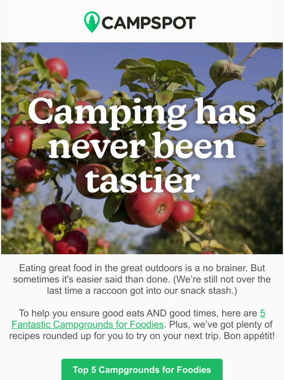 Campspot Us Top 5 Campgrounds For Foodies 😋 Milled