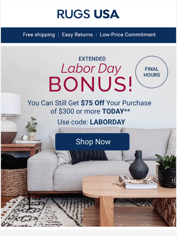 Rugs USA Your Code Expires TONIGHT! Milled