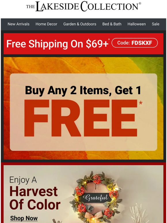 Lakeside Collection Enjoy A Harvest Of Color💛 FINAL DAY To Buy Any 2 Items, Get 1 Free! Milled