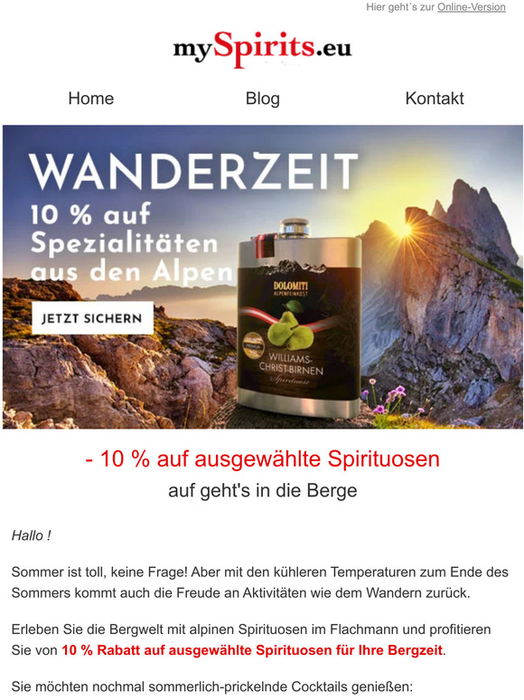 Wanderzeit! 10 % auf Spezialitäten aus den Alpen ⛰️