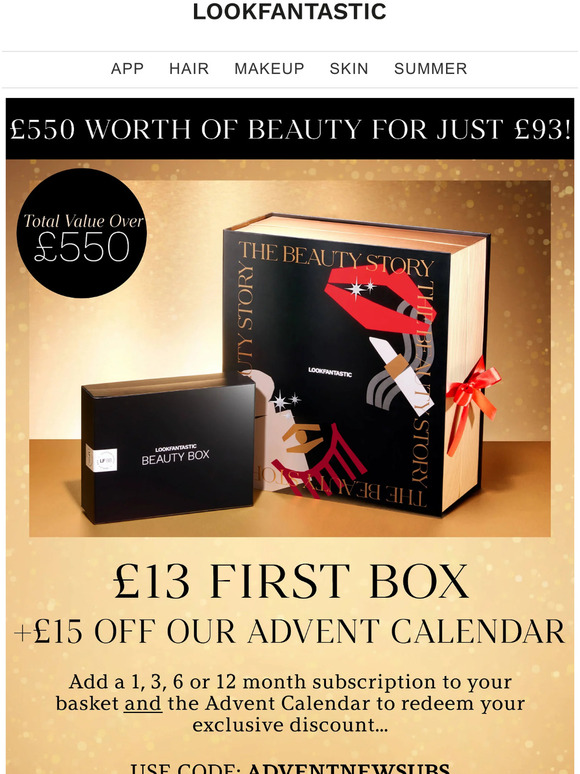 lookfantastic Get £15 Off Our 2022 Advent Calendar 😍 Milled