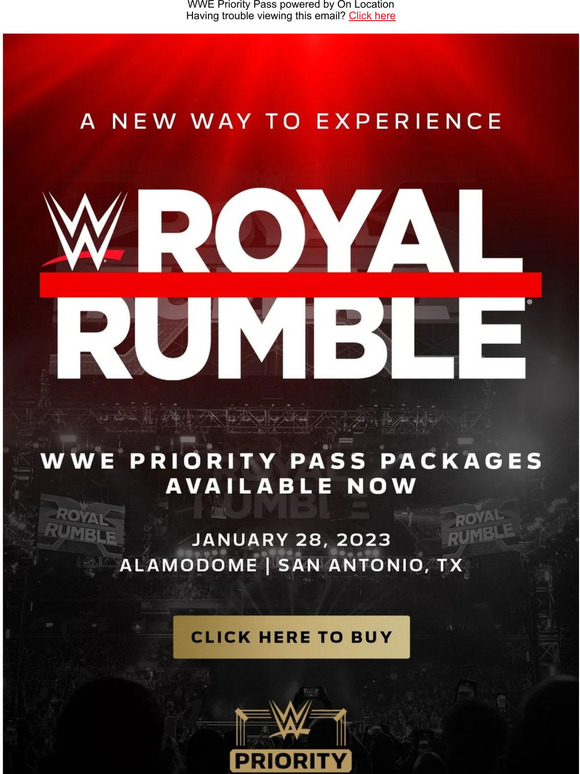 WWE Shop Your first chance at Royal Rumble tickets is here! Milled