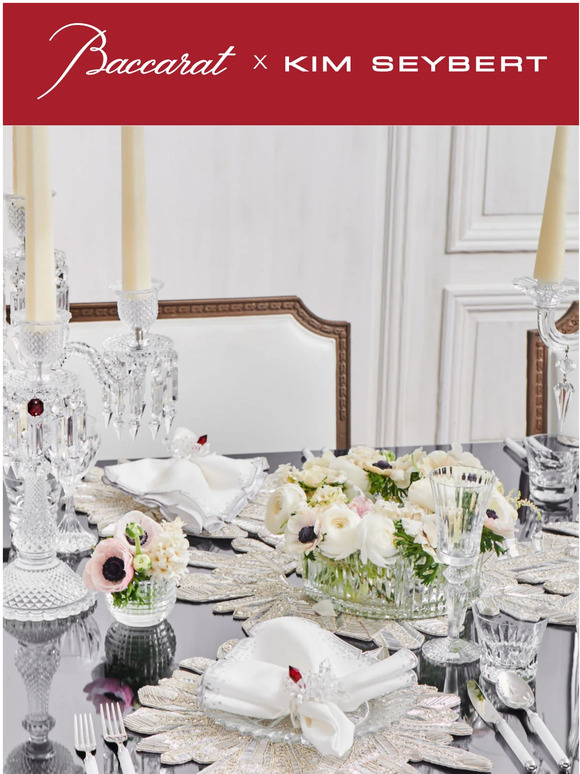 Kim Seybert The Baccarat x Kim Seybert Collection is here! Milled
