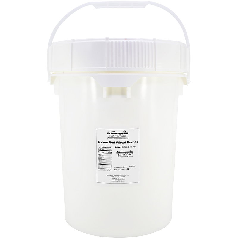 35 lb. Pail of Heirloom Turkey Red Wheat Berries