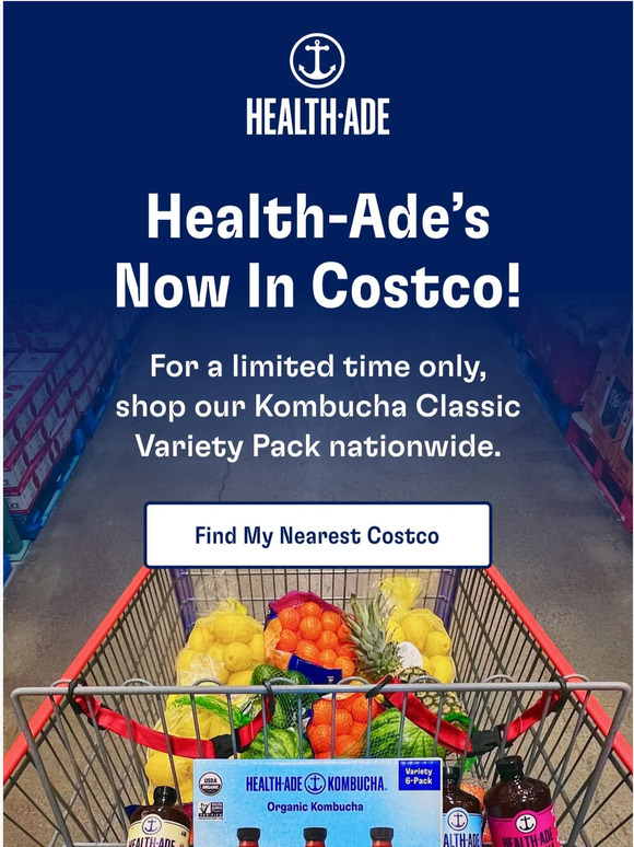 HealthAde Kombucha Members only Find us at Costco! 🛒 Milled