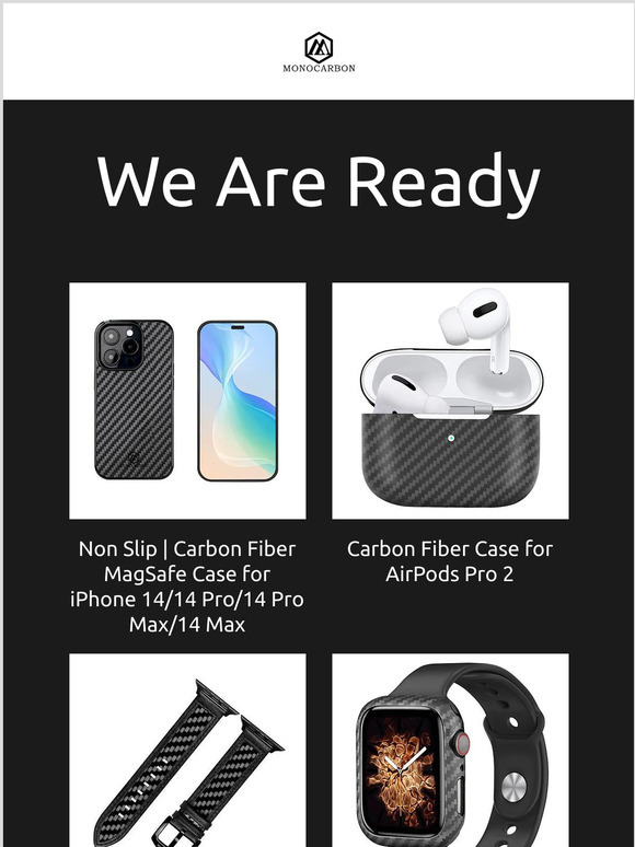 Carbon Fiber Products for new iPhone 14, AirPods Pro 2, Apple Watch S