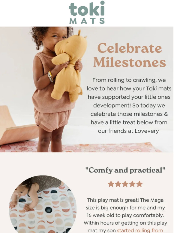Toki Mats Hitting baby milestones with Toki & Lovevery 💕 Milled