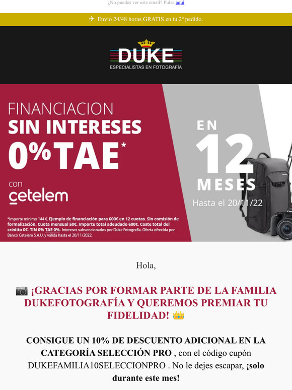 Solo para ti - 10% descuento en la categoría de selección pro