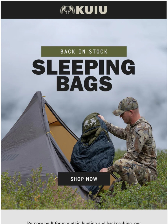 KUIU The Wait Is Over... Sleeping Bags Are Back Milled