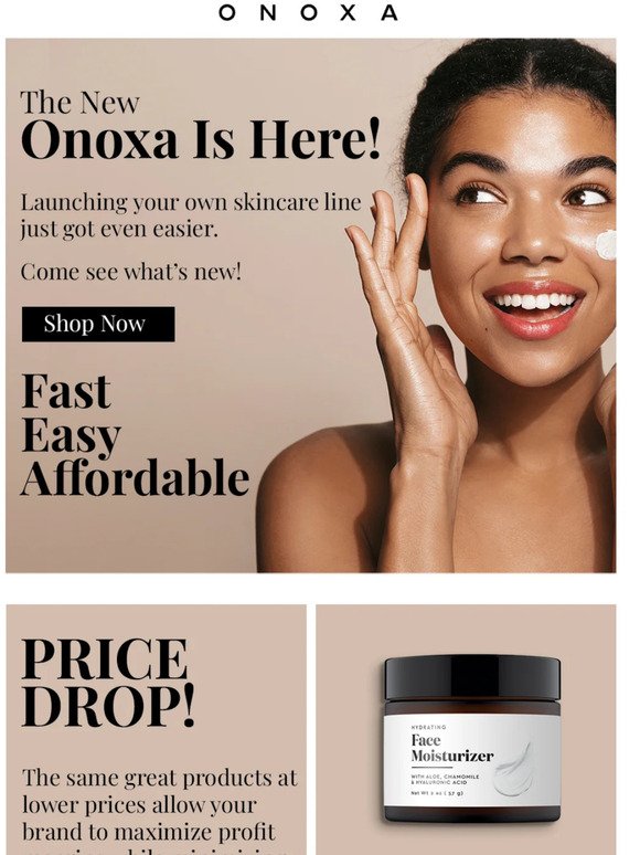 Introducing Onoxa’s New Website - New Lower Prices