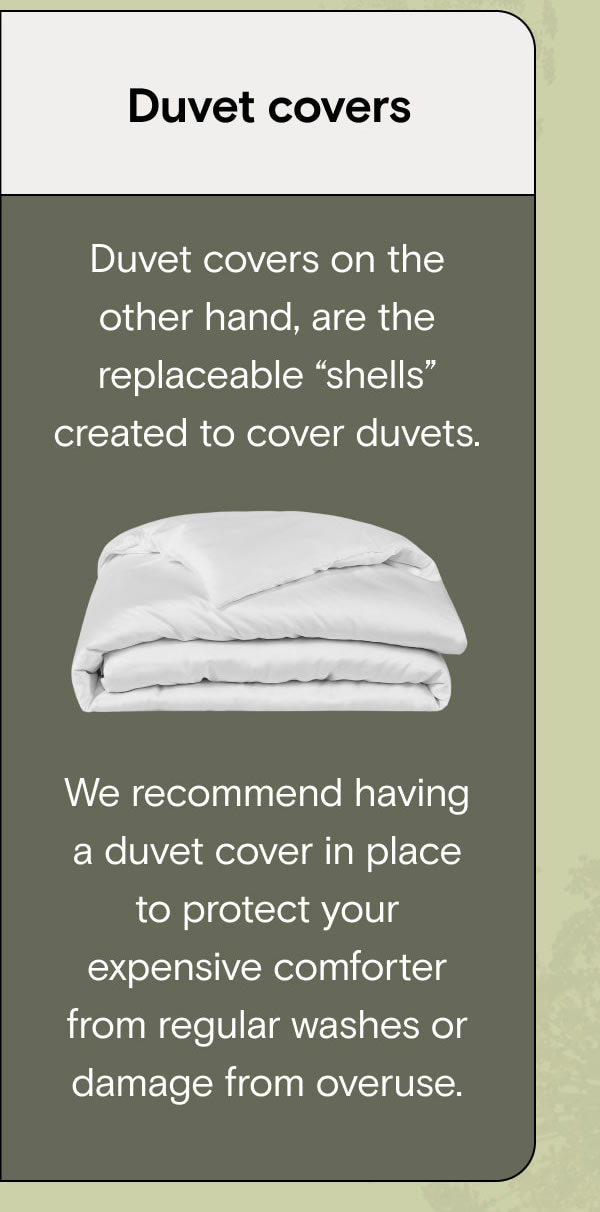 Olive Wren French Linen Bedding What’s the difference between duvets