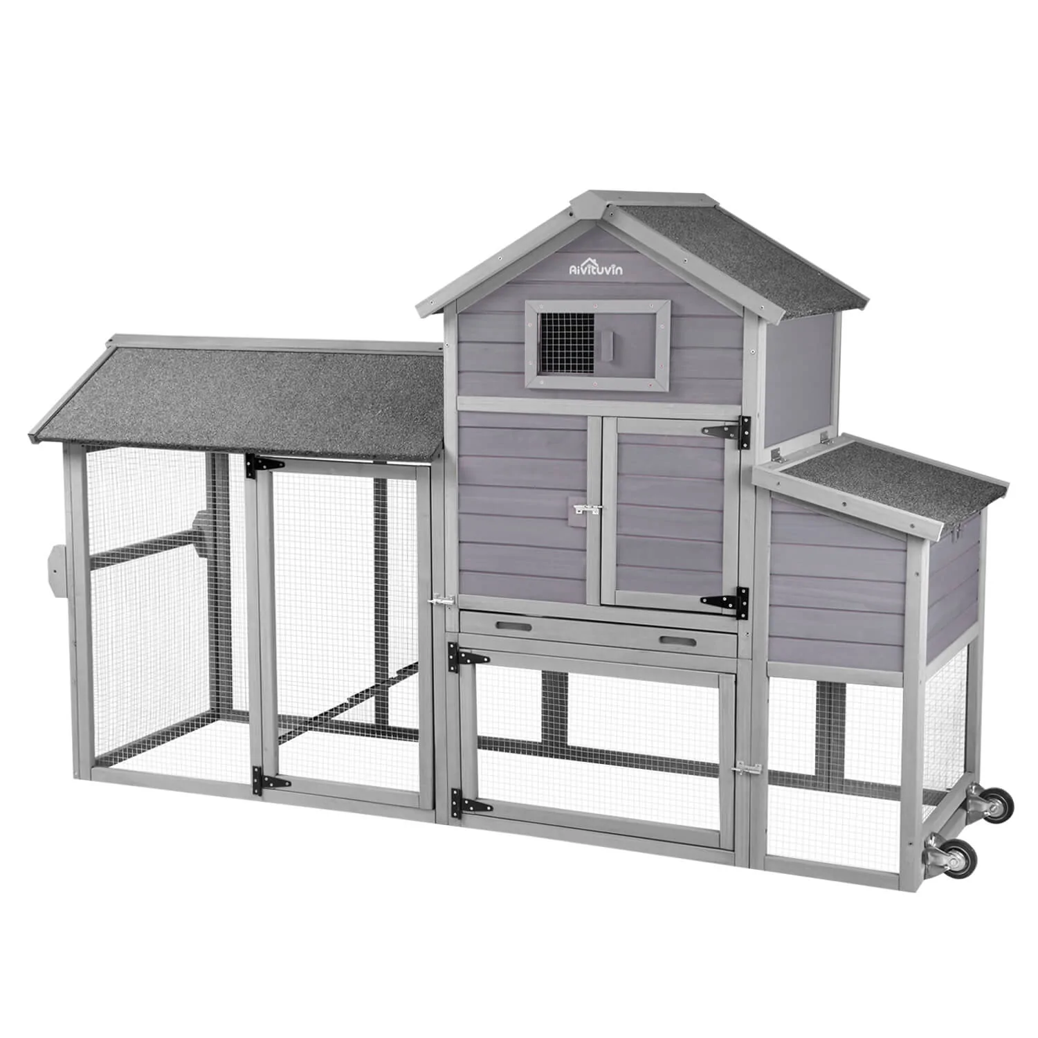 Aivituvin- AIR30 Mobile Hen House for 2-4 Chickens (Inner Space 18.1 ft²)