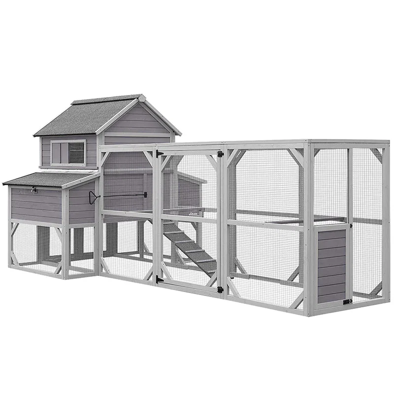 Aivituvin-AIR46 Large Chicken Coop with Run for 8-10 Chickens
