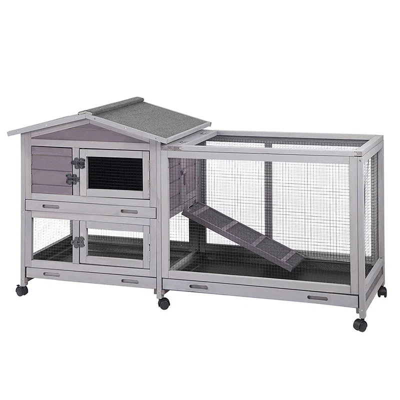 Aivituvin-AIR19 Indoor Outdoor Rabbit Hutch | Bunny Cage (Inner Space 9.6ft²)