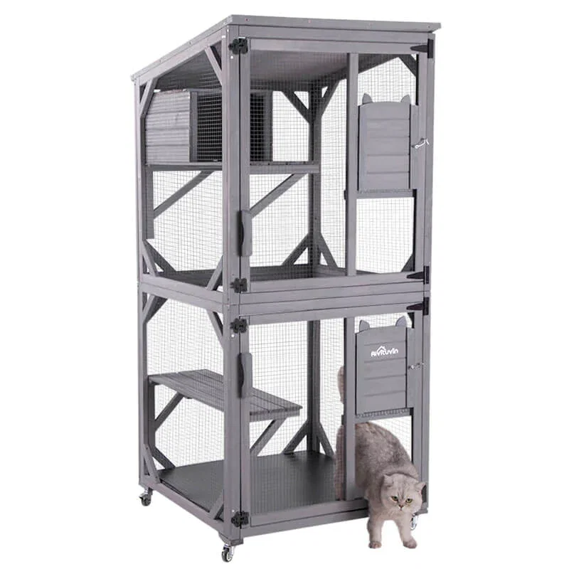 Aivituvin-AIR22 Cat House , Outdoor Cat Catio (Inner Space 13.2ft²)