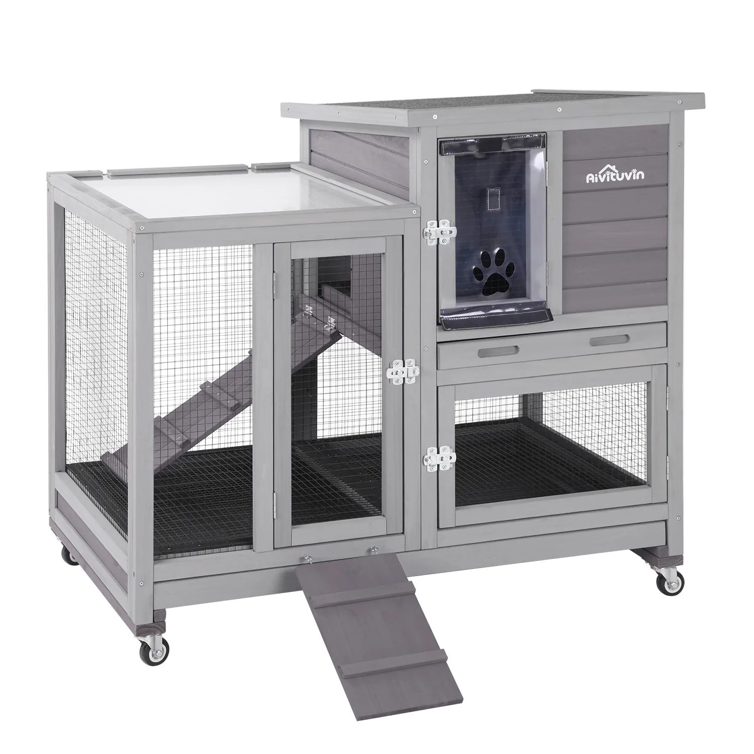Aivituvin-AIR10 Outdoor and Indoor Bunny Hutch (Inner Space 8.3ft²)