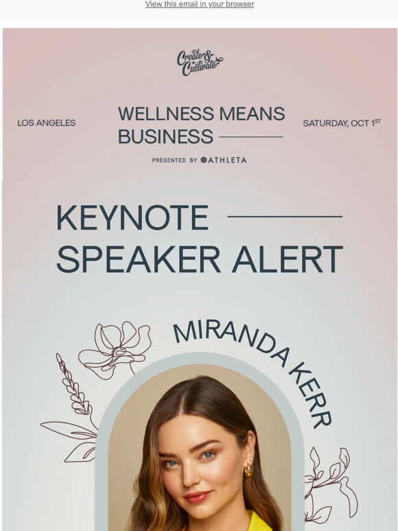 Miranda Kerr attends Create & Cultivate Wellness Means Business Summit in  Los Angeles