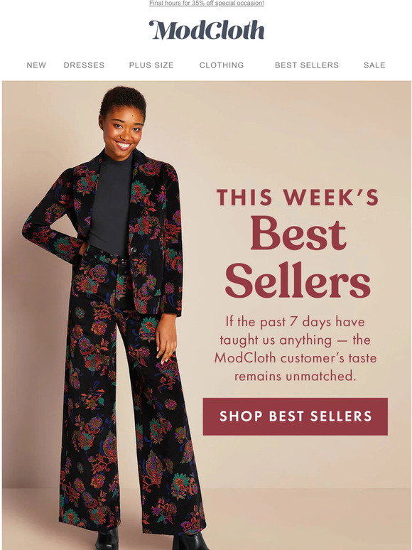 Modcloth Advertisement Modcloth: The best buys of the week! | Milled