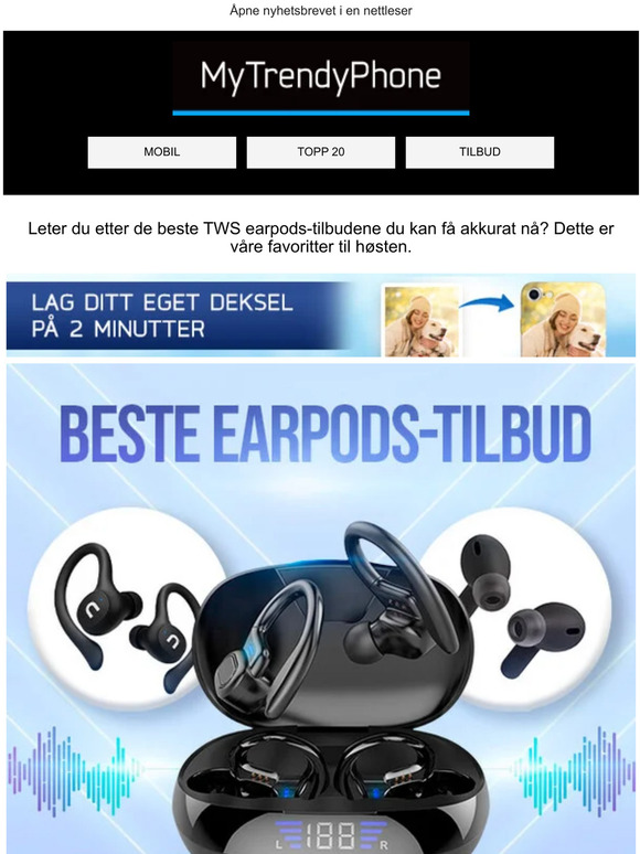 MyTrendyPhone: Beste earpods-tilbud - SPAR opptil 50% | Milled