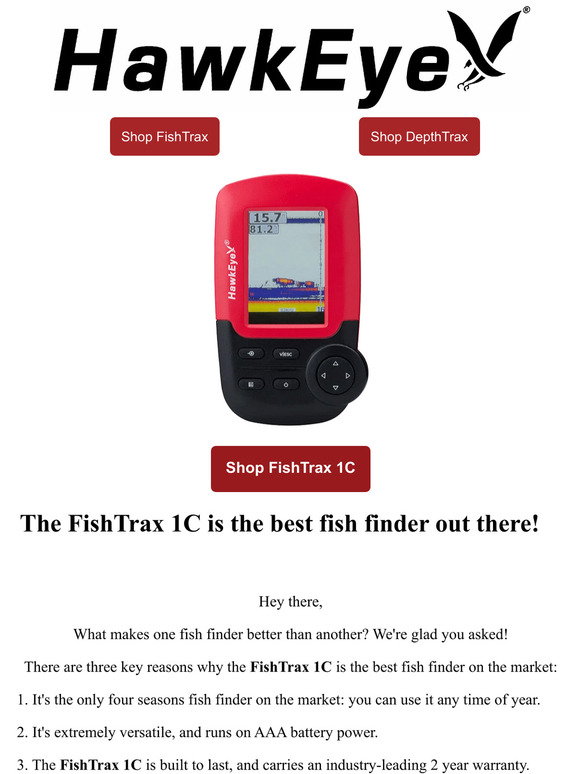 Hawkeye FishTrax 1C Portable Fish Finder Review 