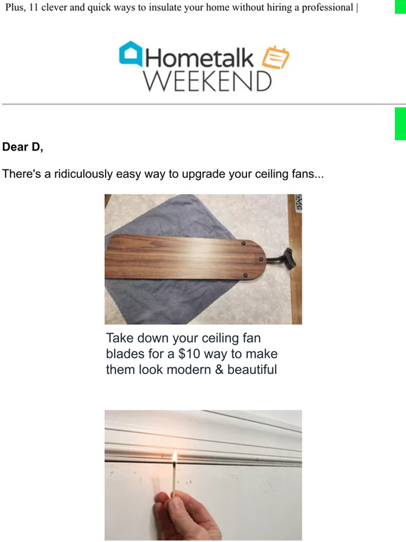 Take down your ceiling fan blades Milled