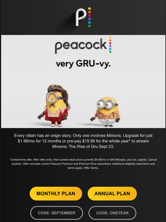 Peacock TV: COMING SOON | Minions: The Rise of Gru | Milled
