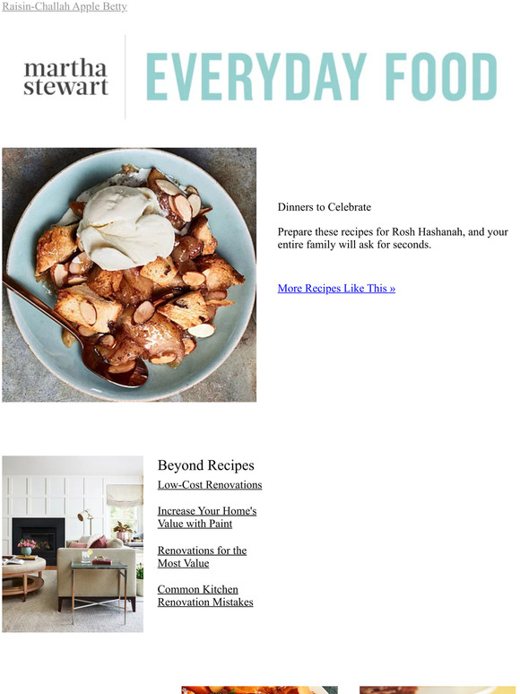 Martha Stewart 24 Delicious Dinners to Celebrate Rosh Hashanah Milled