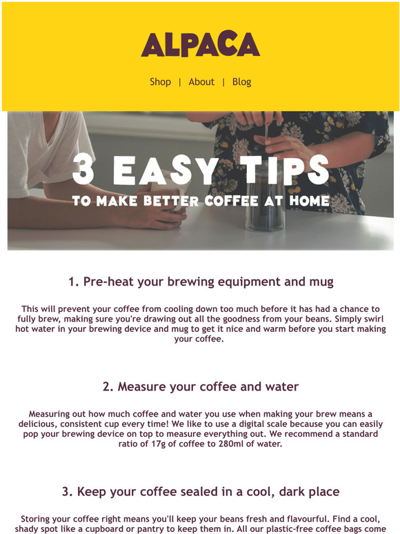 3 easy tips to make better coffee at home ☕️
