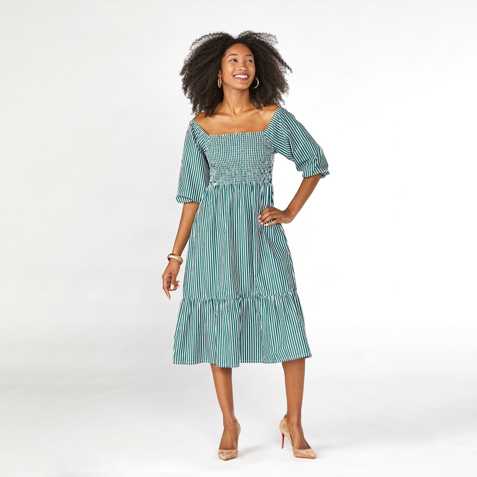 The Charlotte dress in green