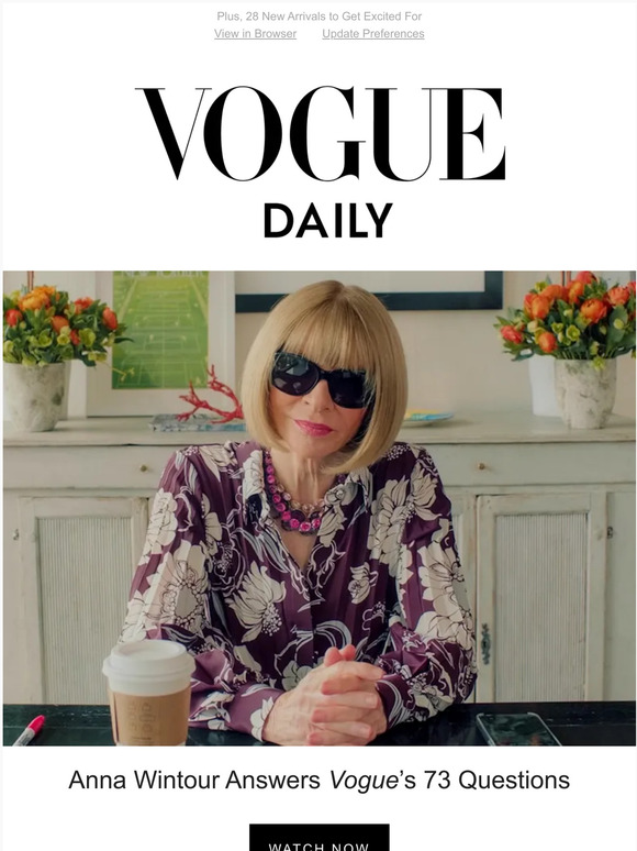 VOGUE: Anna Wintour Answers Vogue’s 73 Questions | Milled