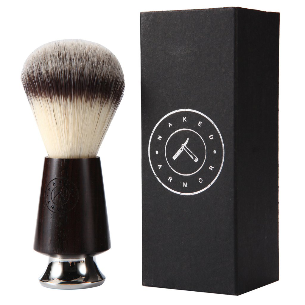 Naked Armor Ebony Wood Synthetic Fiber Shaving Brush