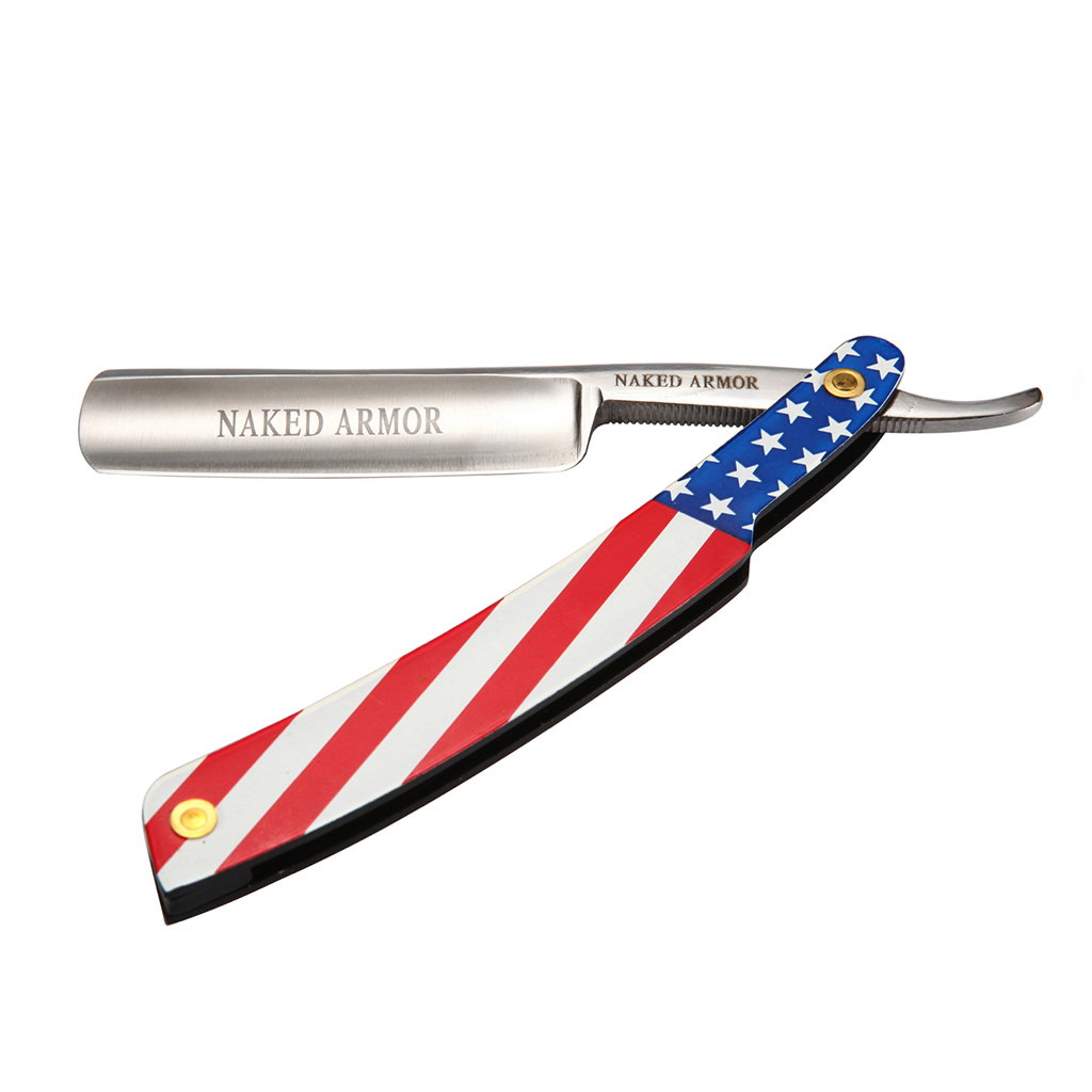 Naked Armor American Straight Razor 7/8" Metal Japanese Steel