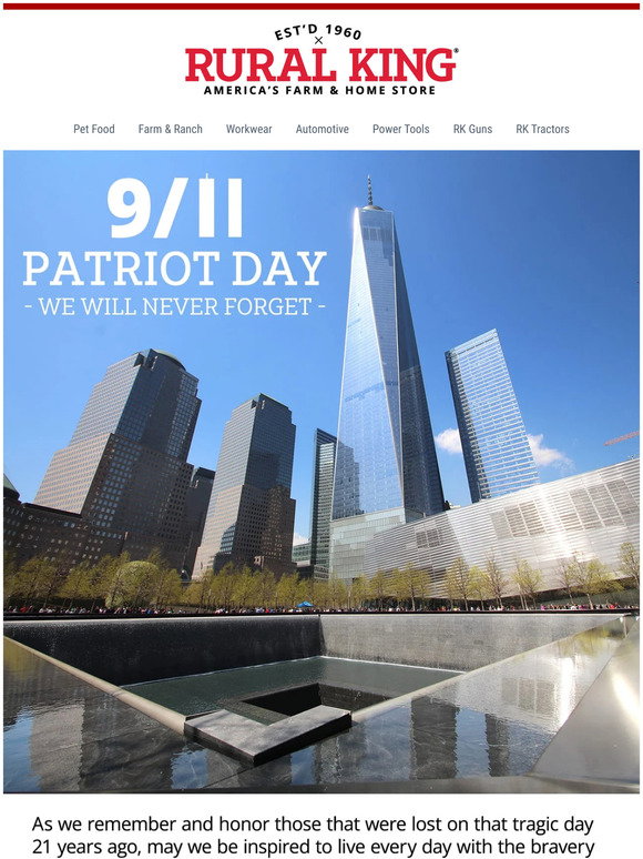 Rural 9/11 Patriot Day We Will Never Milled