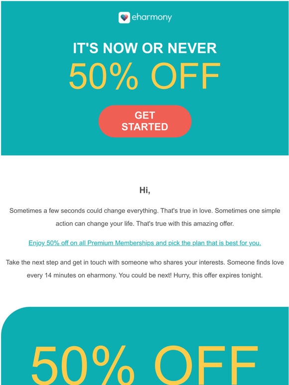 It's now or never. Save 50% off on all Premium Memberships