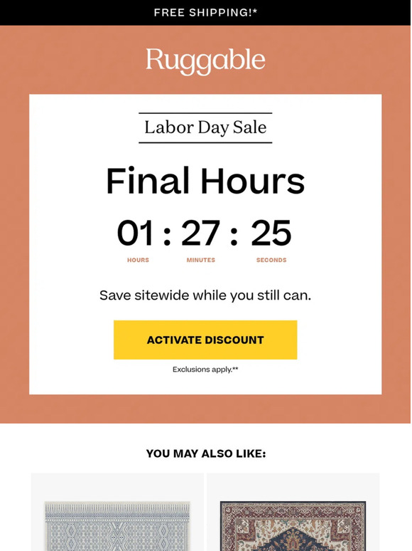 Ruggable Time Is Running Out! Milled