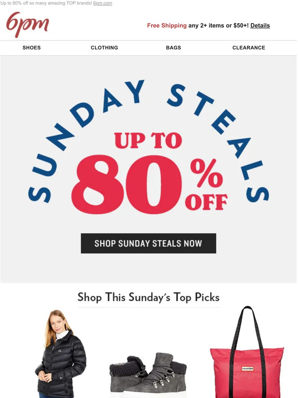 6pm Sunday Steals Up to 80 off Clearance Milled